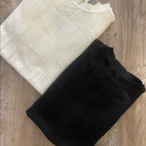 “Elliott” short sleeve mockneck sweater - M